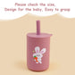 Toddler Feeding Bottle – Silicone Straw Cup for Kids