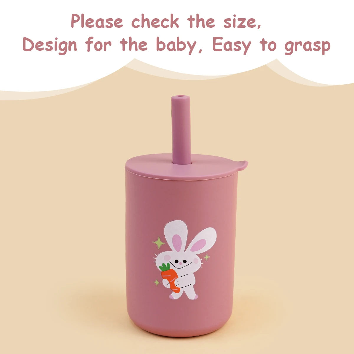 Toddler Feeding Bottle – Silicone Straw Cup for Kids