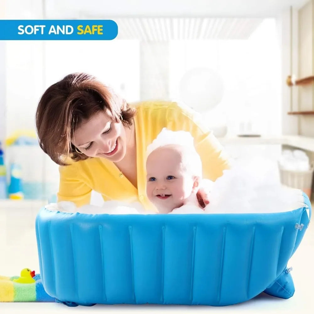 Inflatable Baby Bathtub Toddler Tub for Shower Collapsible Portable Bathtub for Kids Baby Bath Tub Travel Baby Bathtub Boy Girl