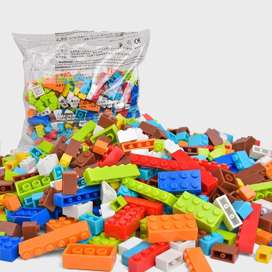500/1000Pcs MOC Random Bulk Assemble Building Blocks Basis Parts Accessory DIY Creative Bricks Model Toys for Children Gifts