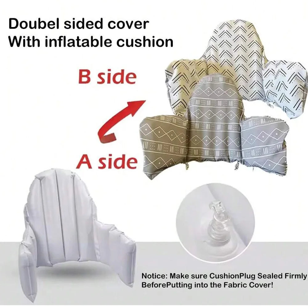 Baby Dining Chair Sofa Chair Double Sided Seat Cover Highchair Inflatable Back Cushion Built-in Inflatable Highchair BackCushion