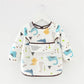 Newborn Baby Bibs Blouse Waterproof Long-sleeved Reverse Dressing Infant Eating Clothes Apron Bib Protective Clothing 0-2Years