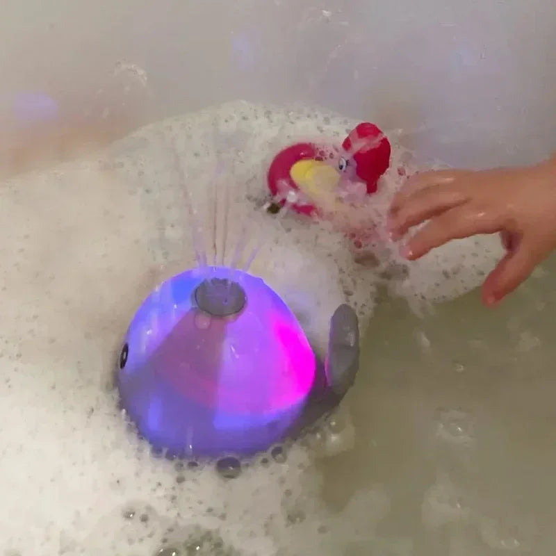 Spray Water Shower Baby Bath Toys Electric Whale Bath Ball with LED Light Music Bathtub Toy for Kids