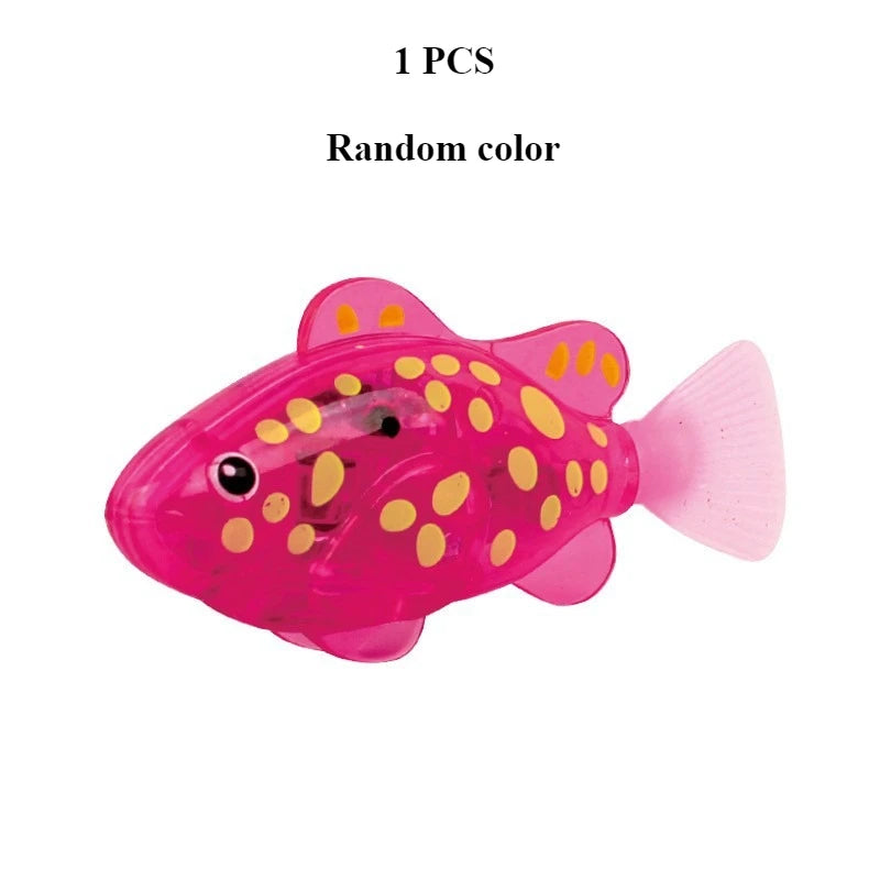 Children's Party Ectronic Fish Light Induction Shower Interactive Swimming Water Play Pet Simulation Fish Toys Holiday Gifts