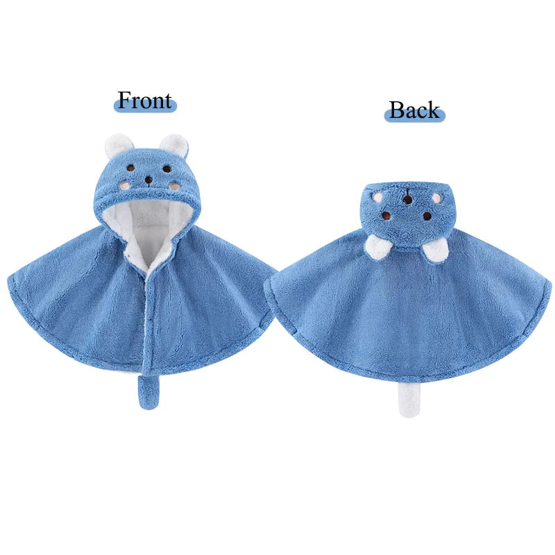Baby Warm Cloak 2025 Winter Cute Bunny Solid Thickened Windproof Shawl Children Clothes Coat  Boys Girls