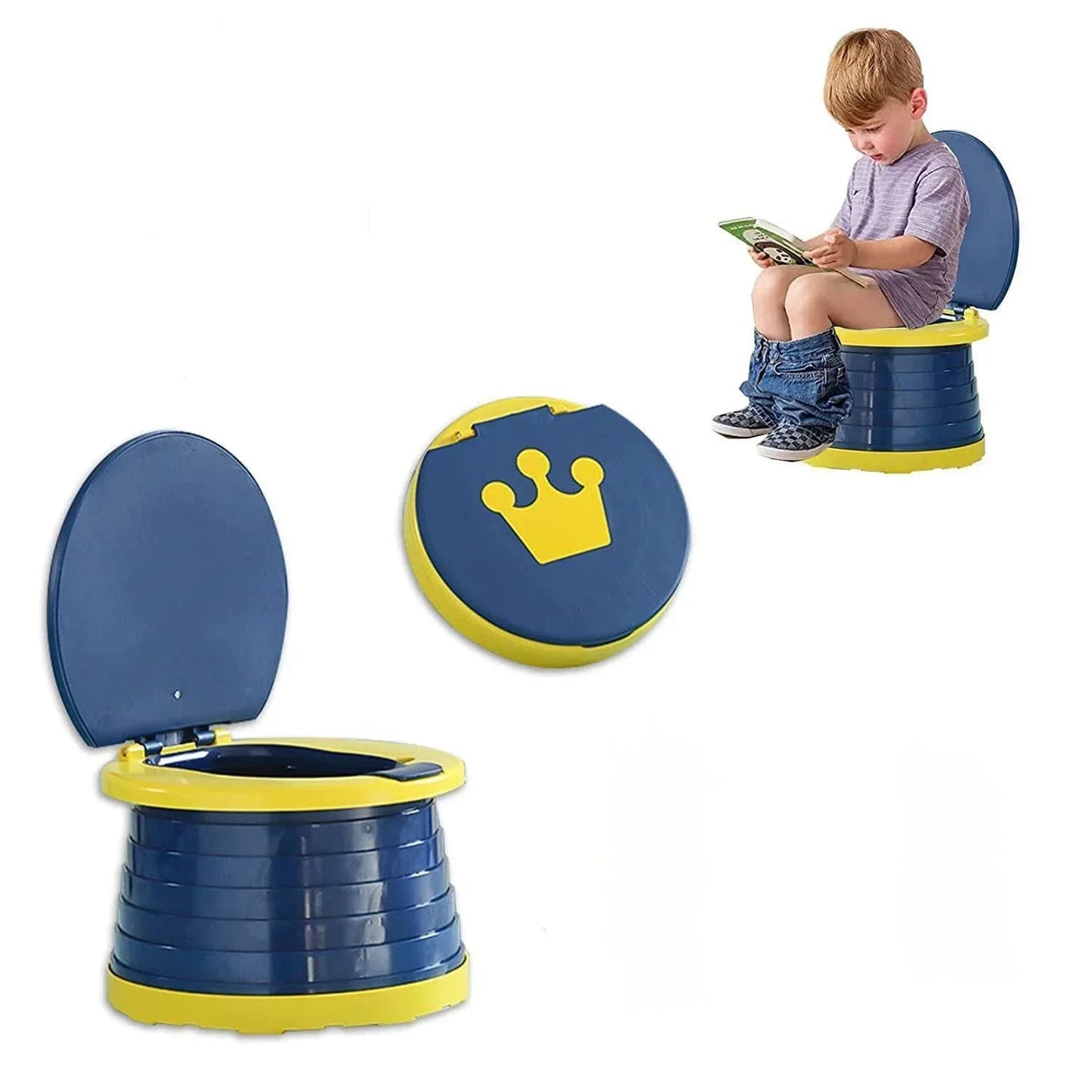 2-in-1 Folding Travel Potty – Portable Toilet Seat for Kids & Camping