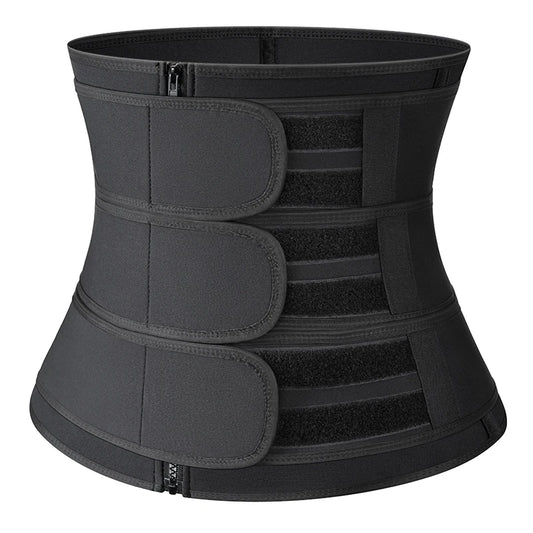 Women Waist Trimmer Tripple Belts Body Shaper Trainer Shapewear Girdle Tummy Control Slimming Fat Burning Postpartum Sheath Belt