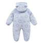 OLEKID 2025 Autumn Winter Newborn Baby overalls Flannel Hooded Kids Baby Girl Rompers 0-1 Years Toddler Boy Jumpsuit Outfits