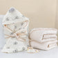 Newborn Swadding Blanket for Boy Girl Cute Cartoon Bear Ear Infant Baby Muslin Swaddle Soft Cotton Autumn Spring Blanket