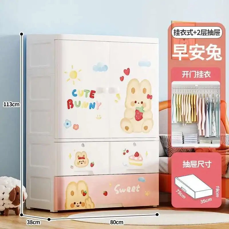 Bedroom Closet Wardrobe Storage Cabinet Plastic Cupboard Partitions Wardrobe Bedroom Baby Chest Guarda Roupa Home Furniture