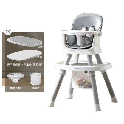 Aolan Multi-Functional Folding Highchair Seat Feeding Baby High Chair Adjustable For Baby Child Dining Chair Multifunctional