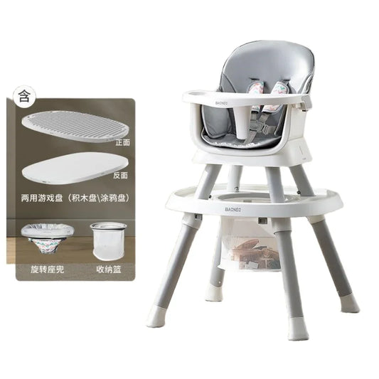 Aolan Multi-Functional Folding Highchair Seat Feeding Baby High Chair Adjustable For Baby Child Dining Chair Multifunctional