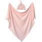 Ensemble couverture et bonnet d'emmaillotage pour nouveau-nés, adapté pour couvrir et envelopper les bébés, garçons et filles.