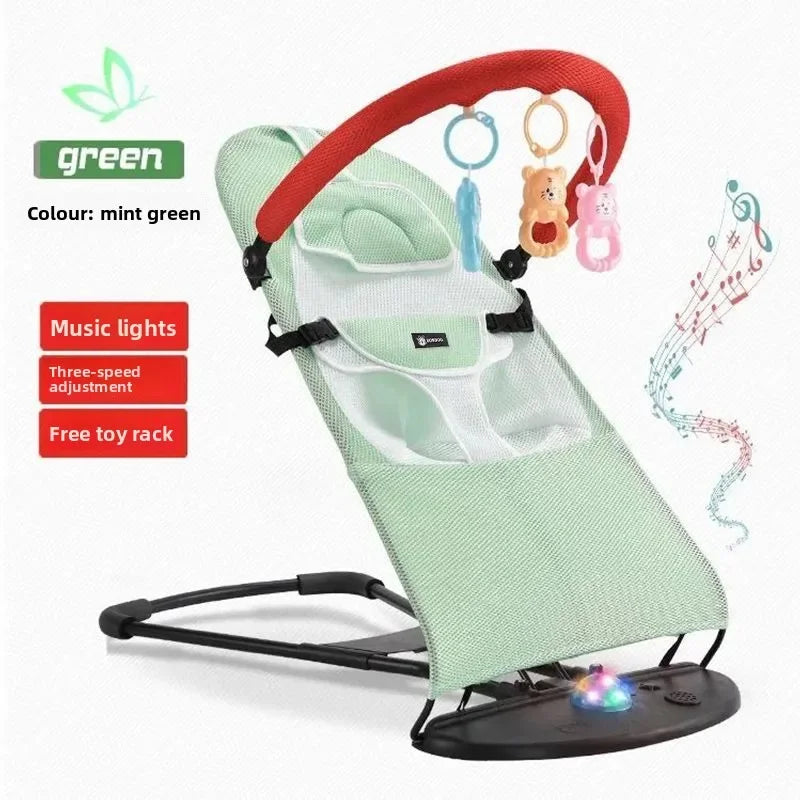 Baby Rocker Swing Chair Soothing Calming Tool Infant Feeding Change Recliner Foldable Adjustable Portable Comfortable Easy Care