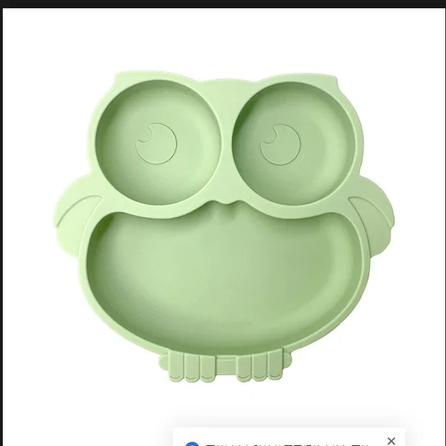 Baby Silicone Suction Plate – Cartoon Smile Face Bowl