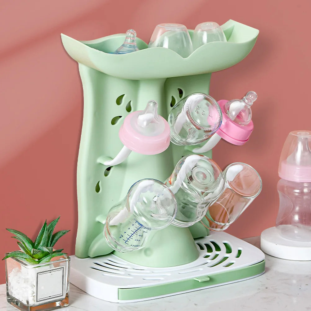 Bottle Drying Rack Baby Milk Holder Draining Station Space Saving Drying Rack For Bottles Drying Stand Drain Board Drying Shelf