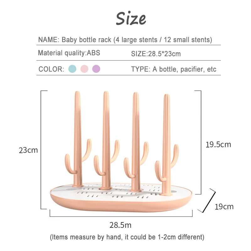 Cute Baby Bottle Drying Rack Solid Color Baby Feeding Bottle Drain Rack Baby Bottle Holder Feeding Stuff