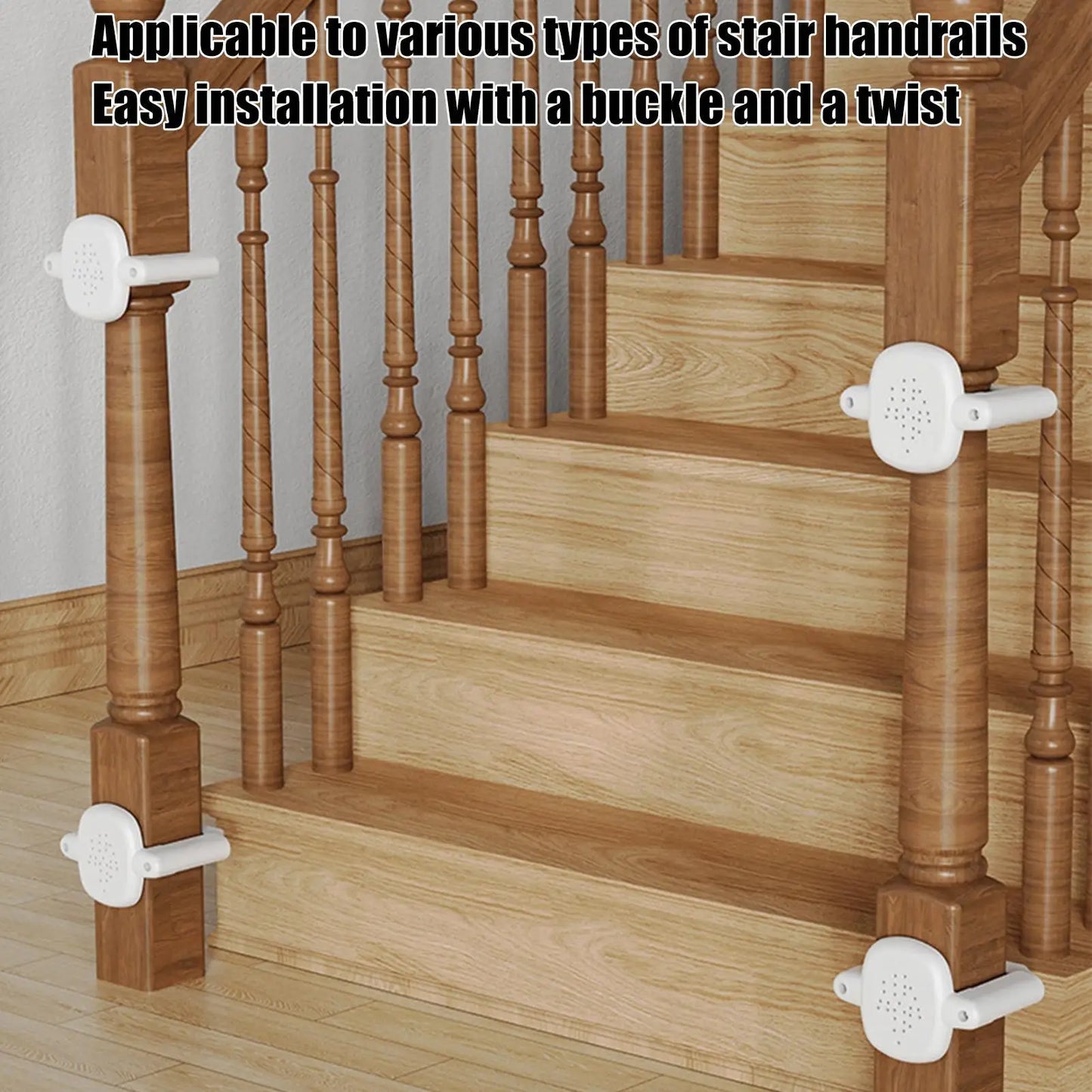 Baby Gate Banister Adapter Baby Stair Gate Post Fitting Kit 2 Pieces Toddler Care Security Hardware Fittings for Indoor Stairway