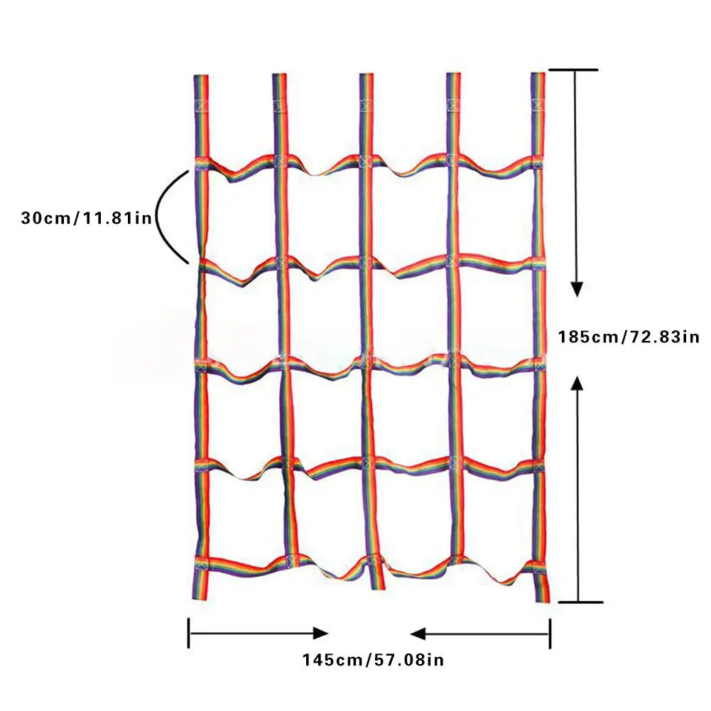 Rainbow Rope Climbing Net for Kids