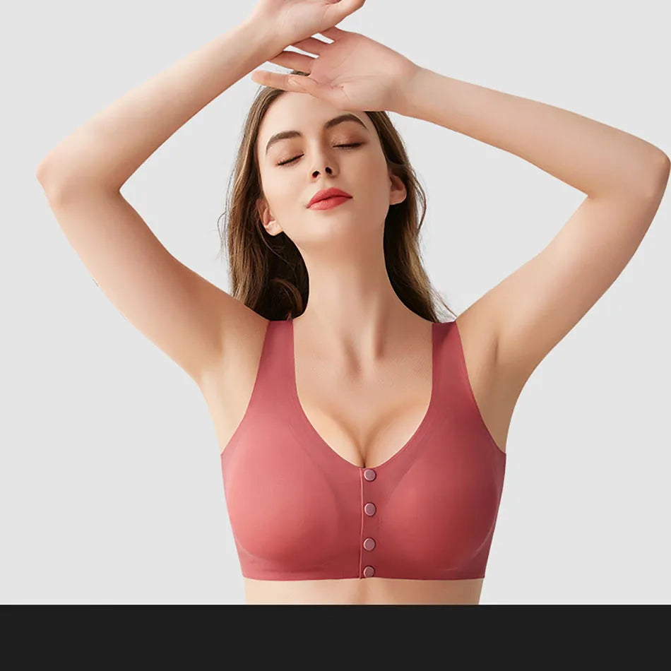 Summer Lightweight Nursing Bra for Women Front Opening One-Piece Design No Underwire Bralette for Pregnancy and Nursing Comfort