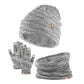 Autumn Winter 2-8Y Children's Knit Gloves Hat Scarf 3 Pieces Sets Outdoor Windproof Warm Kids Hats and Caps Muffler for Boy Girl