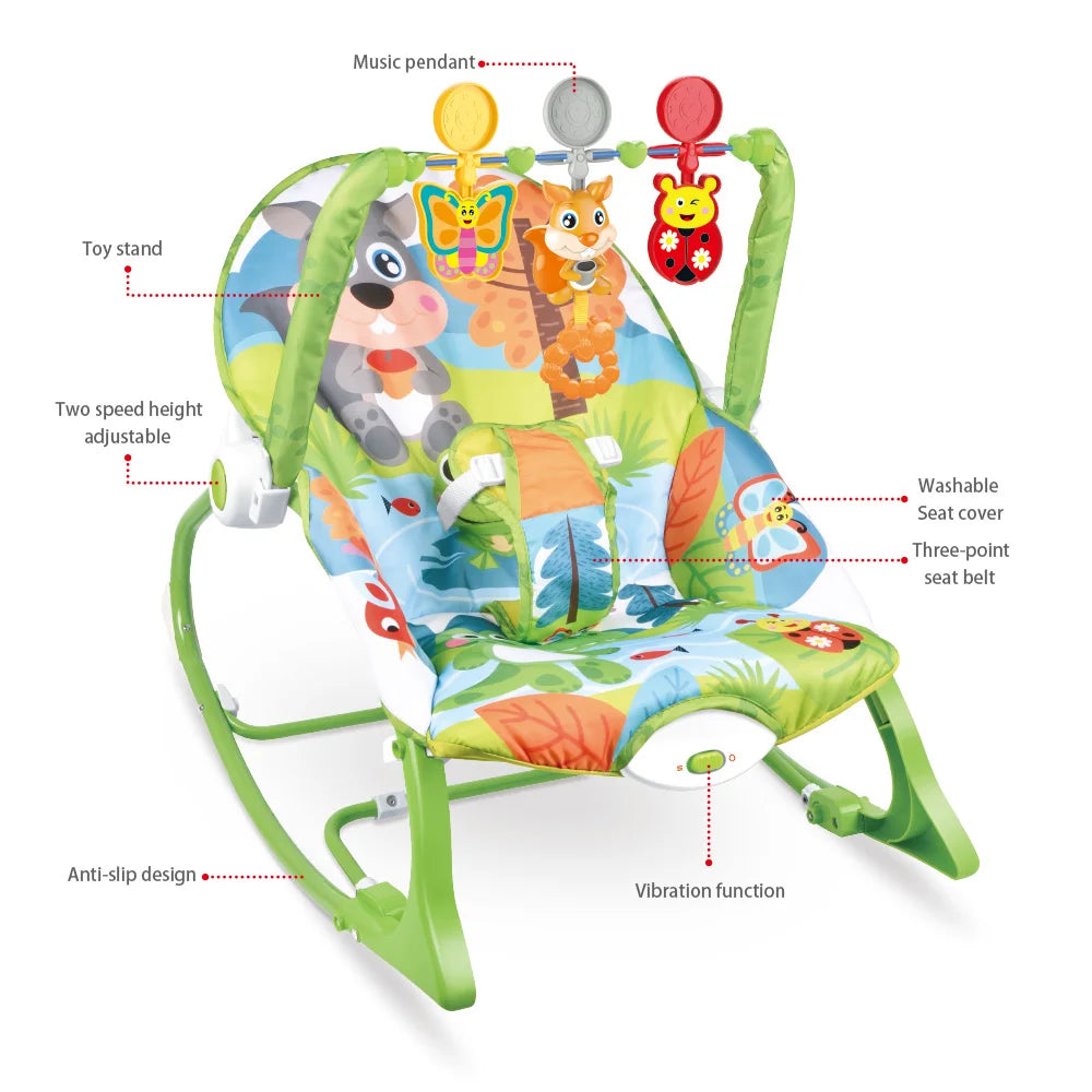 Early Electric Toys Baby Rocking Chair Electric Baby Boy Toy Sleeping Rocker With Hanging Children Toys Gifts
