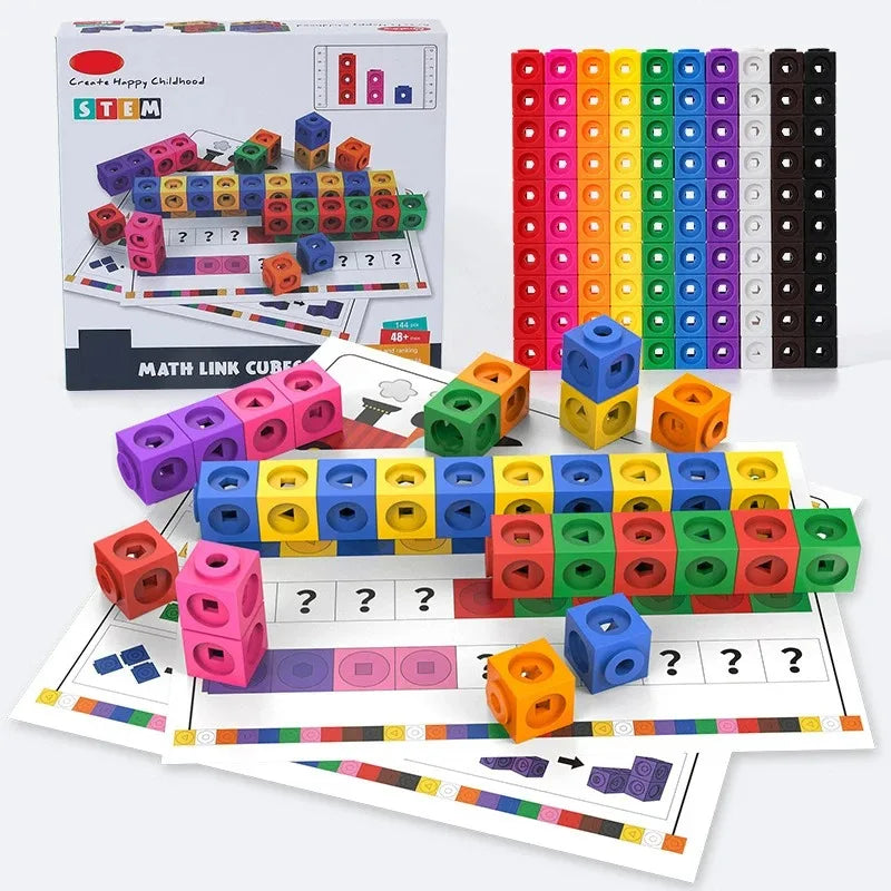 Children's ever-changing cube block building block toys Montessori teaching aids children's educational early education toy set
