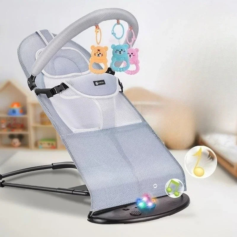 Baby Rocker Swing Chair Soothing Calming Tool Infant Feeding Change Recliner Foldable Adjustable Portable Comfortable Easy Care