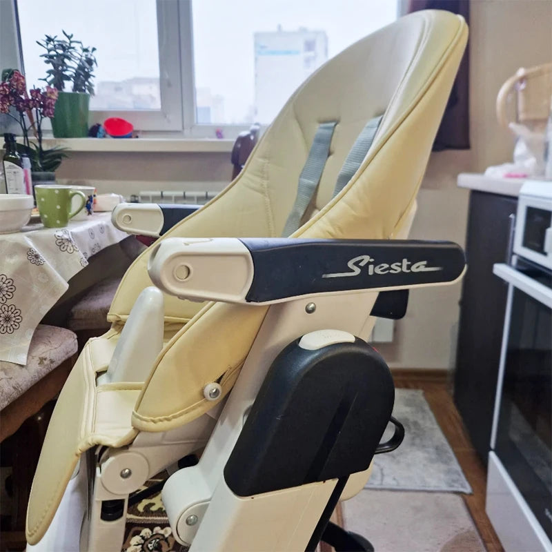 Baby Seat Cushion For Peg Perego Siesta Prima Pappa Zero3 High Chair Children Growth Chair PU Leather Cover Dinner Chair Cover