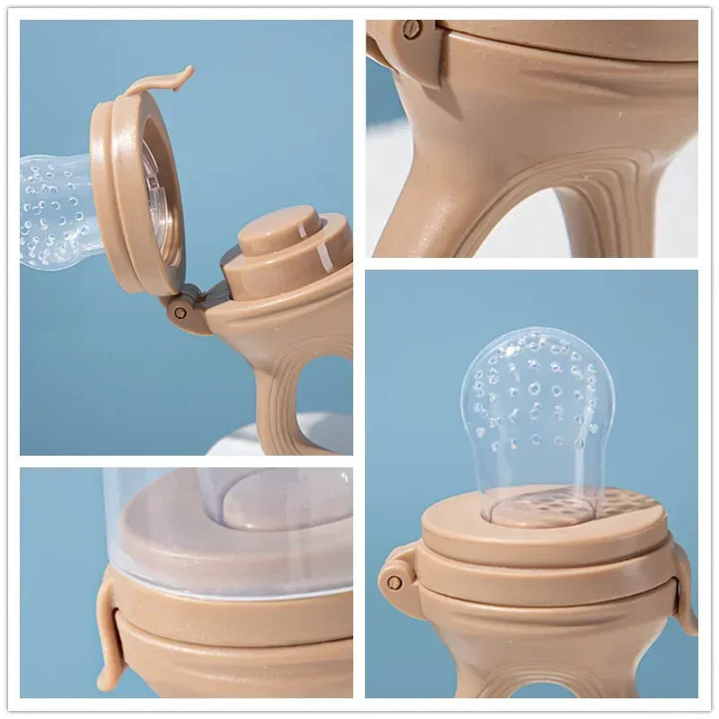 Sucette d'alimentation pour bébé avec tétine à fruits – Sucette de dentition en silicone sans BPA