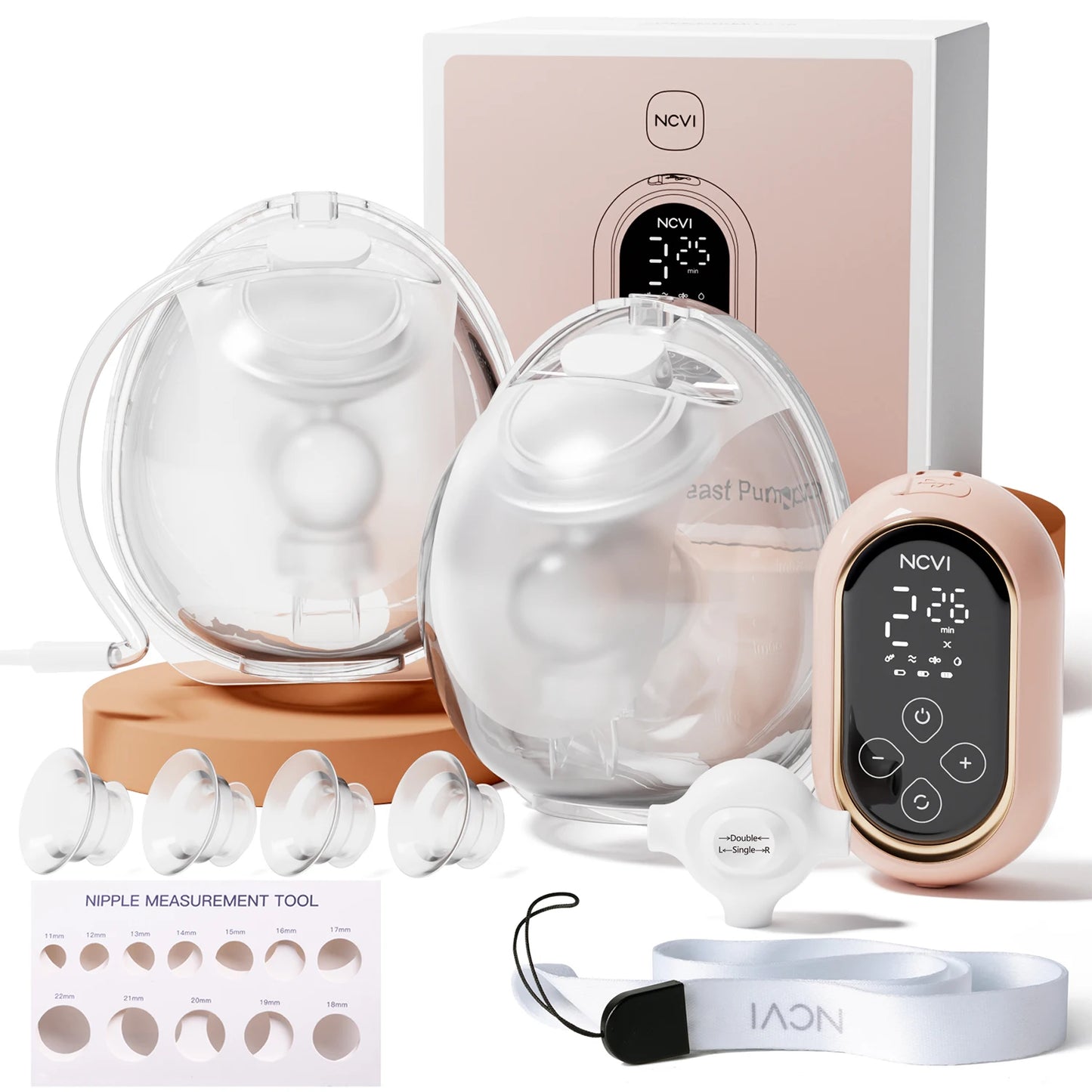 NCVI 2025 Double Electric Breast Pump , Ultra-Light Wearable Breastfeeding Pump