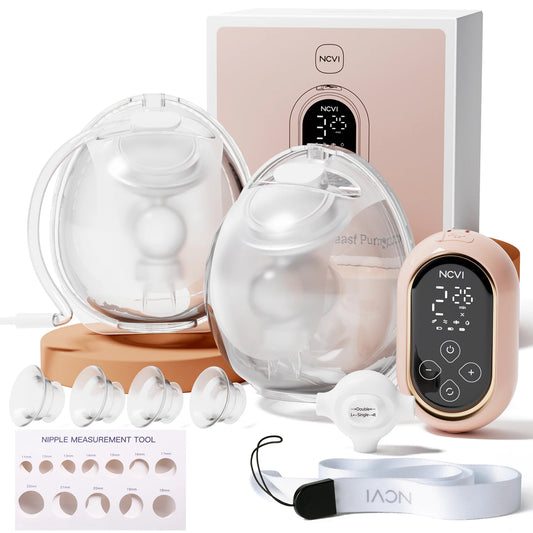 NCVI 2025 Double Electric Breast Pump , Ultra-Light Wearable Breastfeeding Pump