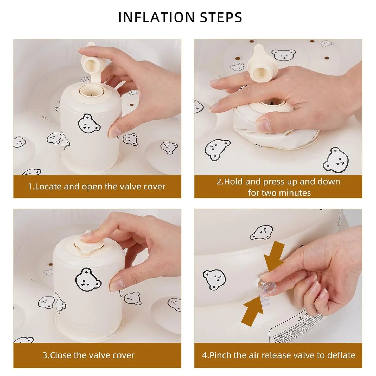 Inflatable Baby Seat – Built-in Air Pump, Learn-to-Sit Floor Chair