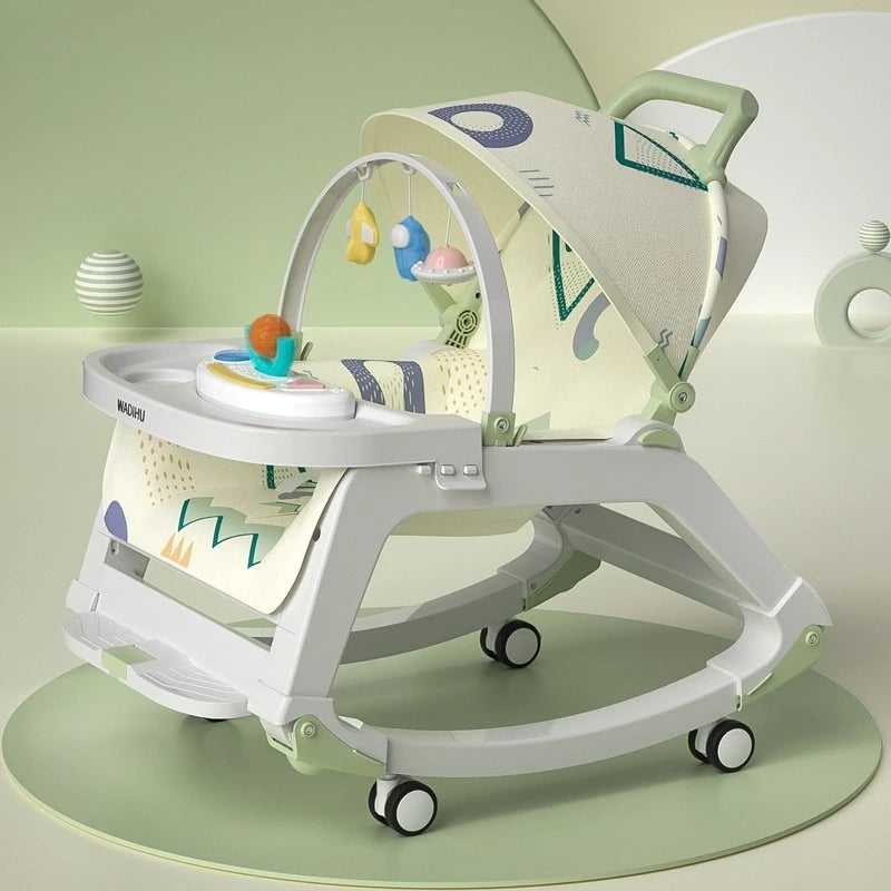 2025 New Multifunctional Trolley, Baby Rocking Cradle