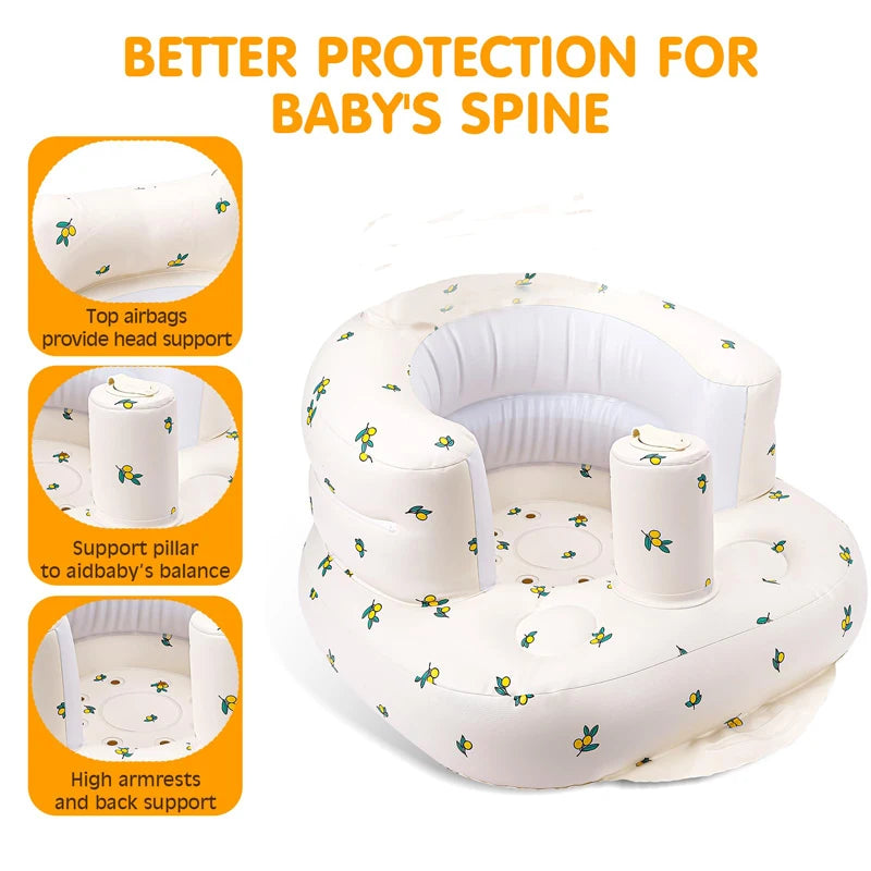 Children's Inflatable Baby Sofa – Built-in Pump, Comfy Seat