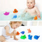 10pcs Preschool Bath Toys Rubber Floating Squeaky Baby Wash Shower Toy Ocean Animals Gift for Toddlers Kids Party Decoration