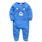 Kavkas 3 Pcs/lot Baby Boy Rompers 0-12M 100% Cotton Newborn Long Sleeve Clothes Cartoon Print Girls Items