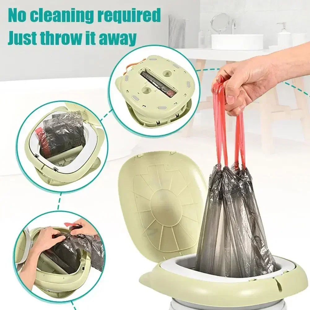 Foldable Travel Potty – Portable Baby Toilet with Waste Bags & Gifts