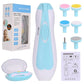 Baby care set of eight pieces  nasal inhaler, nail clippers, brush, file, comb, electric nail grinder set, daily cleaning a