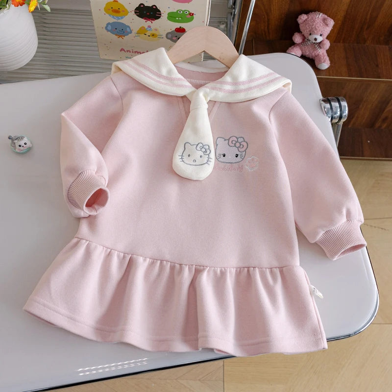 Hello Kitty Navy Dress – Cute Autumn Baby Outfit