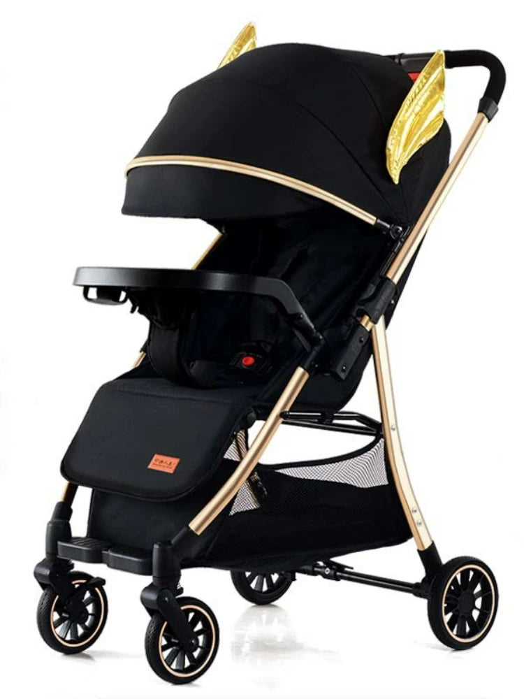 Baby Stroller Two-way light Stroller One-button Travel Portable Pram Infant Trolley Folding High-view Stroller baby carriage