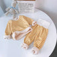 1Set Autumn Winter Kid Warm Velvet Underwear Set Babies Thickened High Waist Belly Protection Baby Casual Childrens Clothing Set