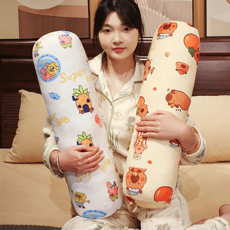Cylindrical Throw Pillow Plush for Girls Multi-functional Sleep Support Cushion Long Bolster pregnancy Pillow Side Sleepers