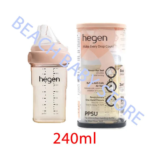 Hegen Baby Bottles Original Bottle PPSU Gift Box With Storage Lid Pacifier Water Bottle for Children Baby Items Free Shipping