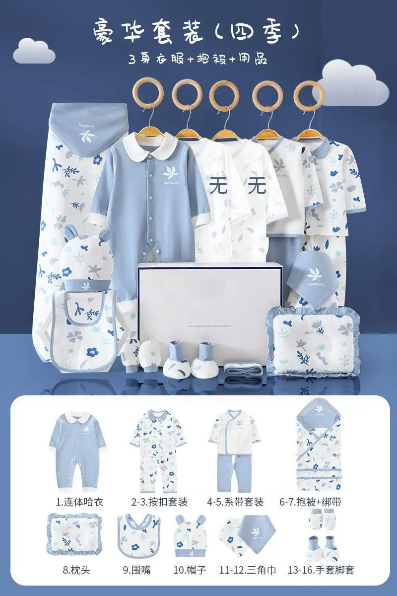 Pure Cotton Newborn Baby Set – Unisex Clothing Suit (0–12 Months)