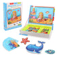 Funny Children's Intelligent Magnetic Book 3D Cartoon Puzzles Jigsaw Brain Training Game Educational Toys for Kids Gift Xmas Toy