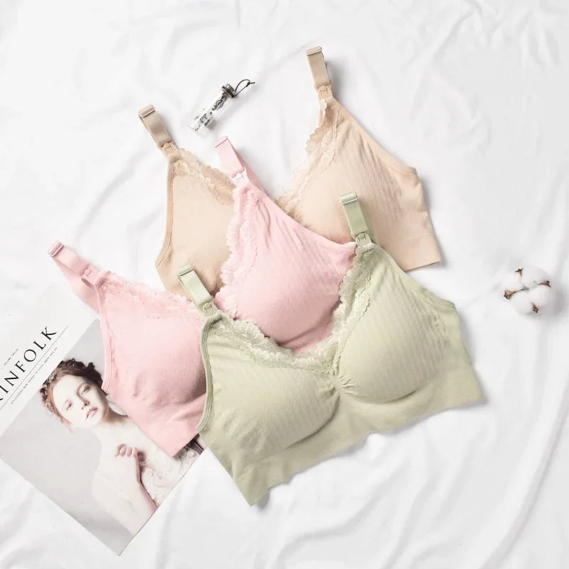 New Arrival breastfeeding bra pregnant women underwear maternity nursing bra lace high quality