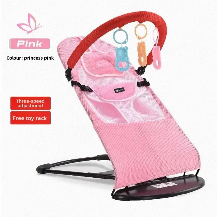 Baby Rocker Swing Chair Soothing Calming Tool Infant Feeding Change Recliner Foldable Adjustable Portable Comfortable Easy Care