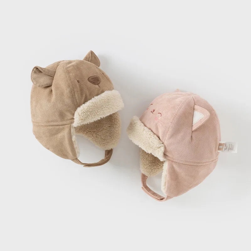Cute Thickened Knit Baby Hat Boys Girls Autumn Winter