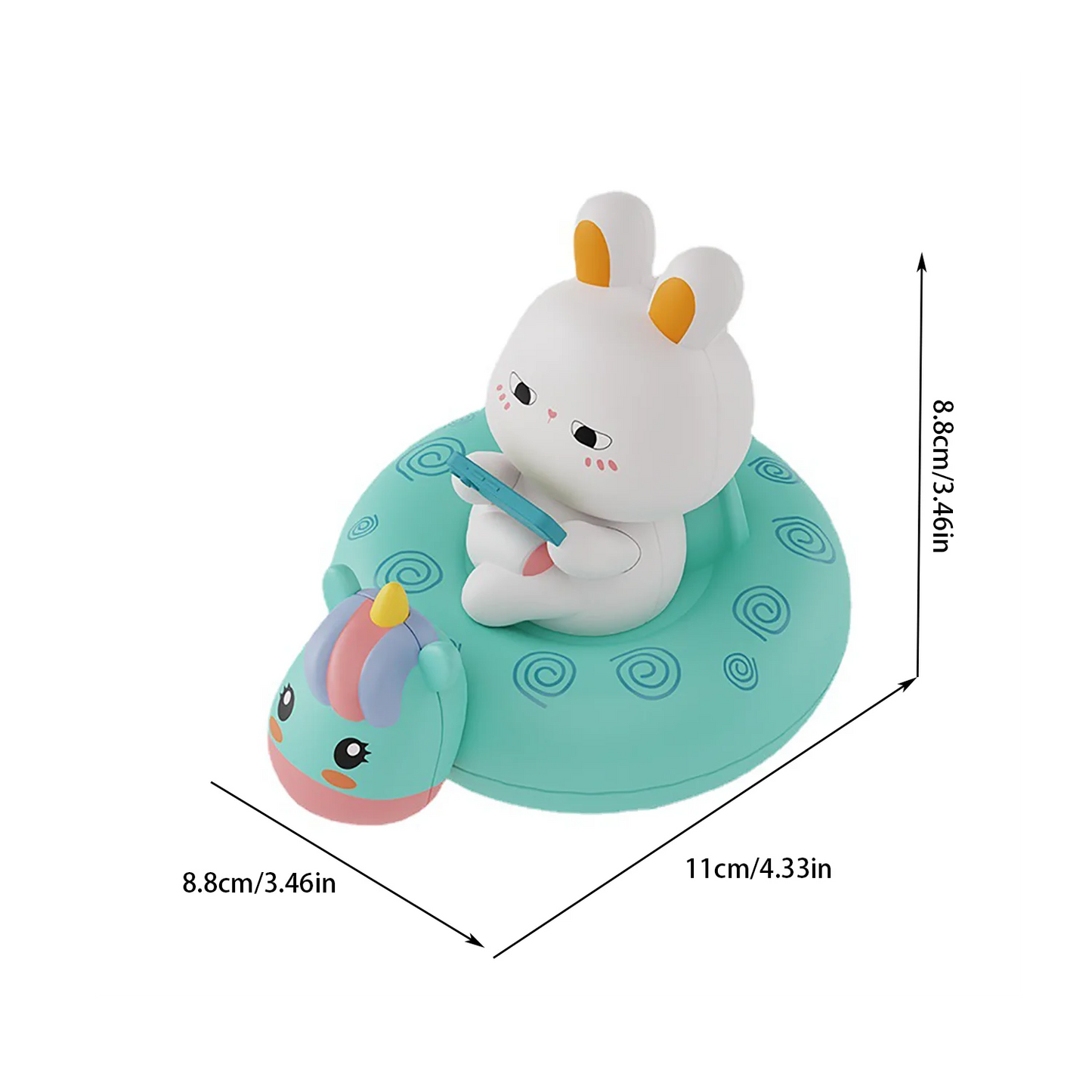Toddler Bath Toy – Rabbit & Pig Rowing Water Play Set